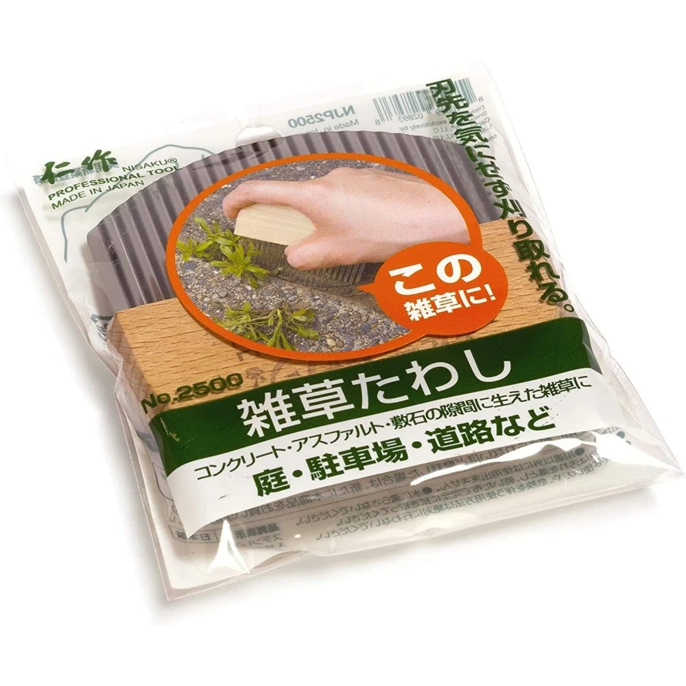 أداة إزالة الأعشاب الضارة، شفرة يابانية من الفولاذ المقاوم للصدأ مقاس 3.25 بوصة، مقبض خشبي 3.25 بوصة، مقبض من الفولاذ المقاوم للصدأ/الخشب