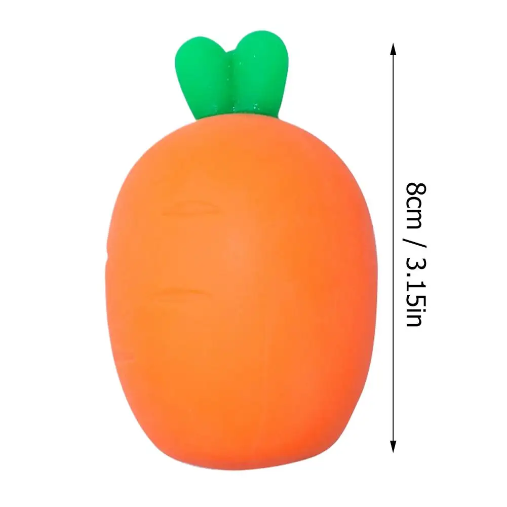 Kawaii Karotten-Squishy-Spielzeug, weich, langsam aufsteigend, Simulation Gemüse, Stressabbau-Fidget-Spielzeug für Kinder und Erwachsene, Entspannungsgeschenk