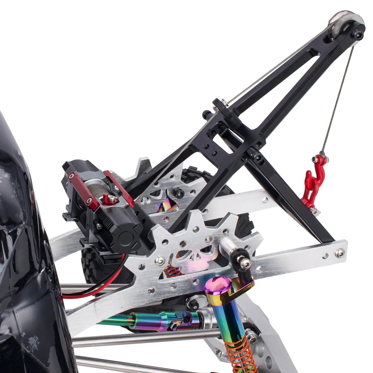 Metalowa podwójna wciągarka symulowana do modeli RC Crawler 1/8 1/10 TRX4 SCX10 Traxxas Redcat