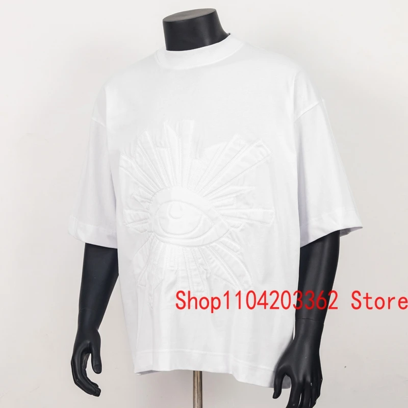 2024 Streetwear Summer Hot Sales New House of Errors Short Sleeve Classic Embroidery Angel Eyes T-shirt Couples Loose Cotton Tee