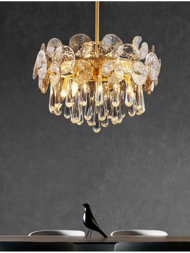 Living Dining Room Bedroom Home Decor Luster Lamp Fixture Modern Creative Ceiling Chandelier Luxury Crystal Pendant Light