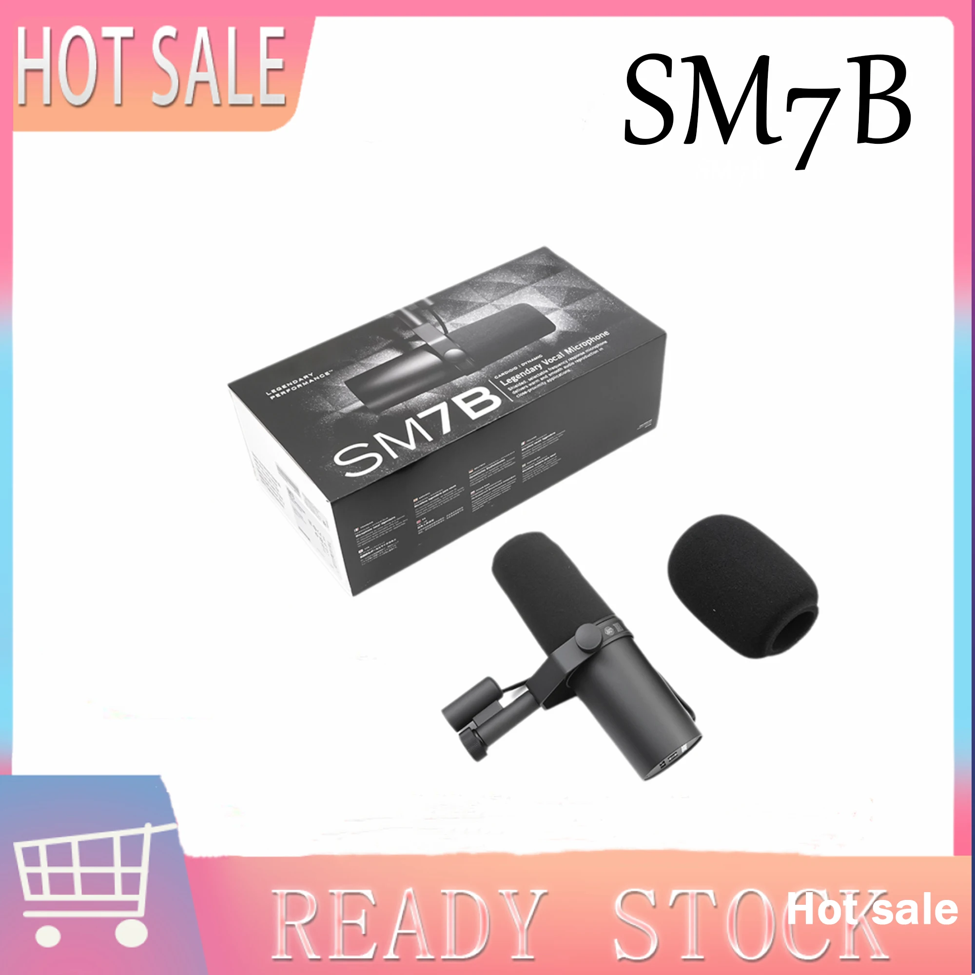 

SM7B dynamic vocal microphone for broadcasting, podcasting and recording,