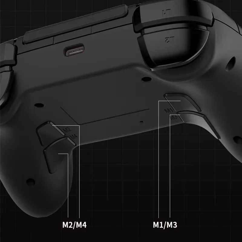 Ipega وحدة تحكم ألعاب بلوتوث للوحة ألعاب بلاي ستيشن 4 اللاسلكية مع وظيفة صناعة ستة محاور Joypad لـ PS4/IOS/Android