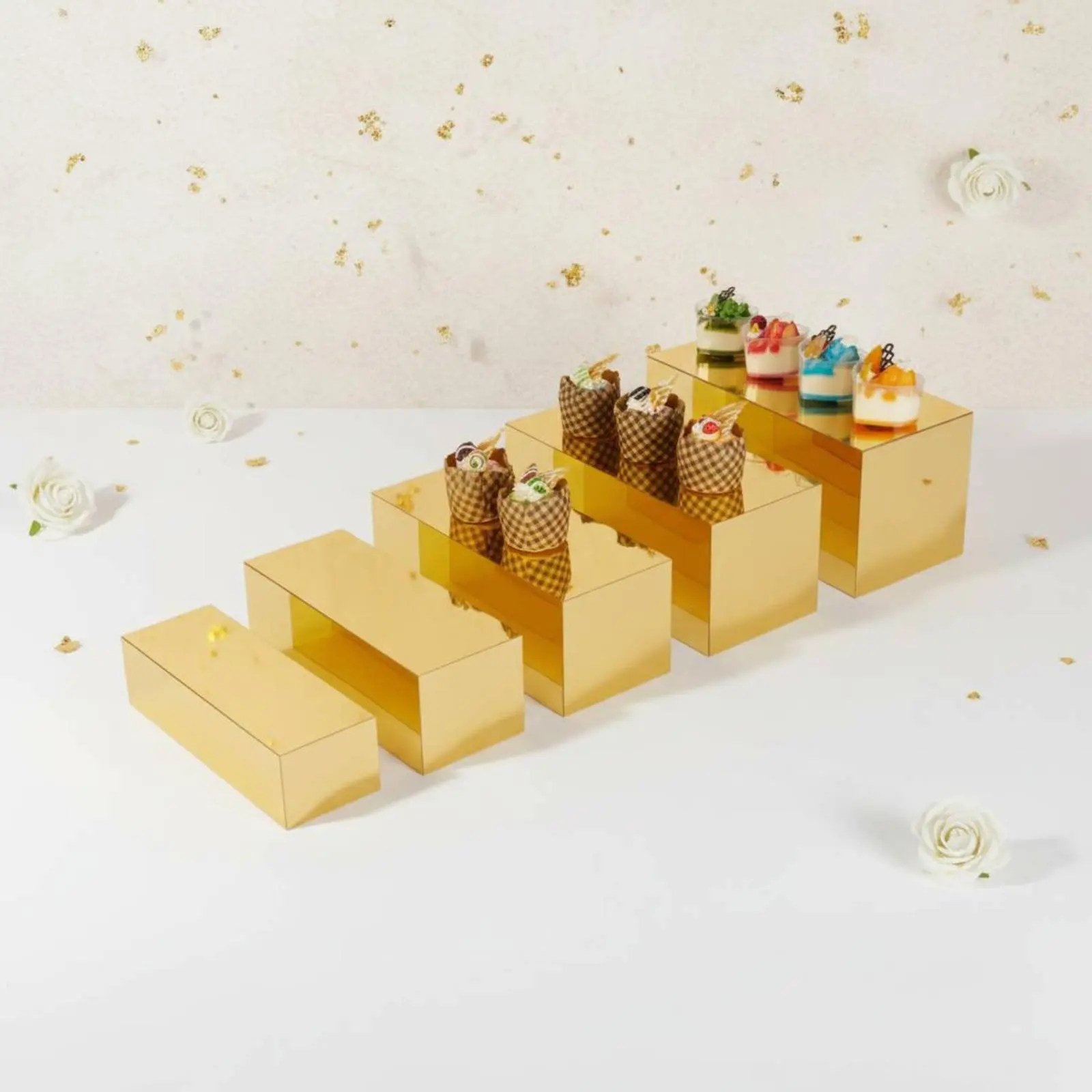 set-di-5-pezzi-per-buffet-espositore-in-acrilico-robusto-set-di-alzate-per-alimenti-a-specchio-design-lucido-per-vanita