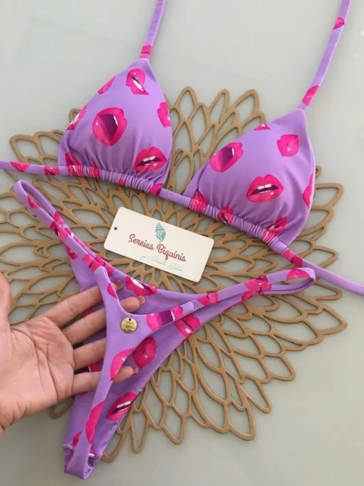 

Summer Sexy Print Bikini Sets Women Swimsuits Brazilan Bikini Straps Swimwear for Women Halter Bathing Suits Summer Female