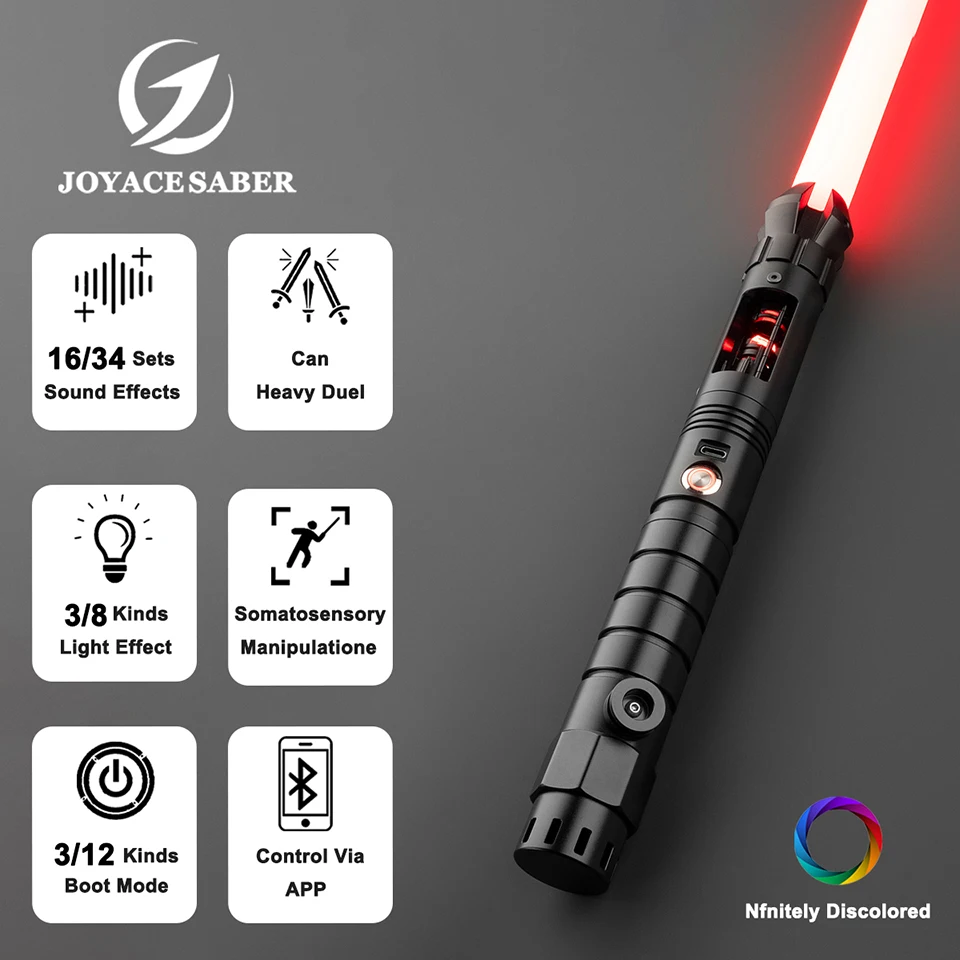 Crystal Lightsaber Xenopixel Light Saber Jedi Neopixel Metal Handle Laser Sword Cosplay Heavy Dueling Luminous Cosplay Toys