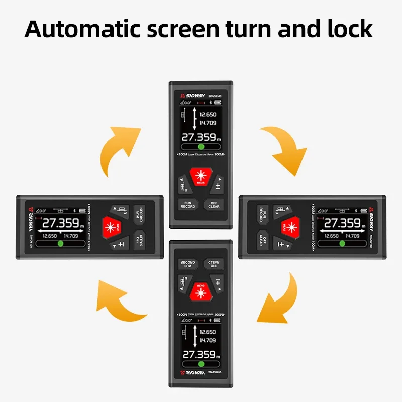 Серия SW-DR/DG, 2-сторонний лазерный измерительный прибор, красный/зеленый лазерный дальномер, 60 м/100 м, цифровой перезаряжаемый дальномер