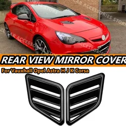 2X Engine Hood Vent For Vauxhall / Opel Astra H J K Corsa D E Louvers Air Scoop Bonnet Vent Cover Air Intake Cover Glossy Black