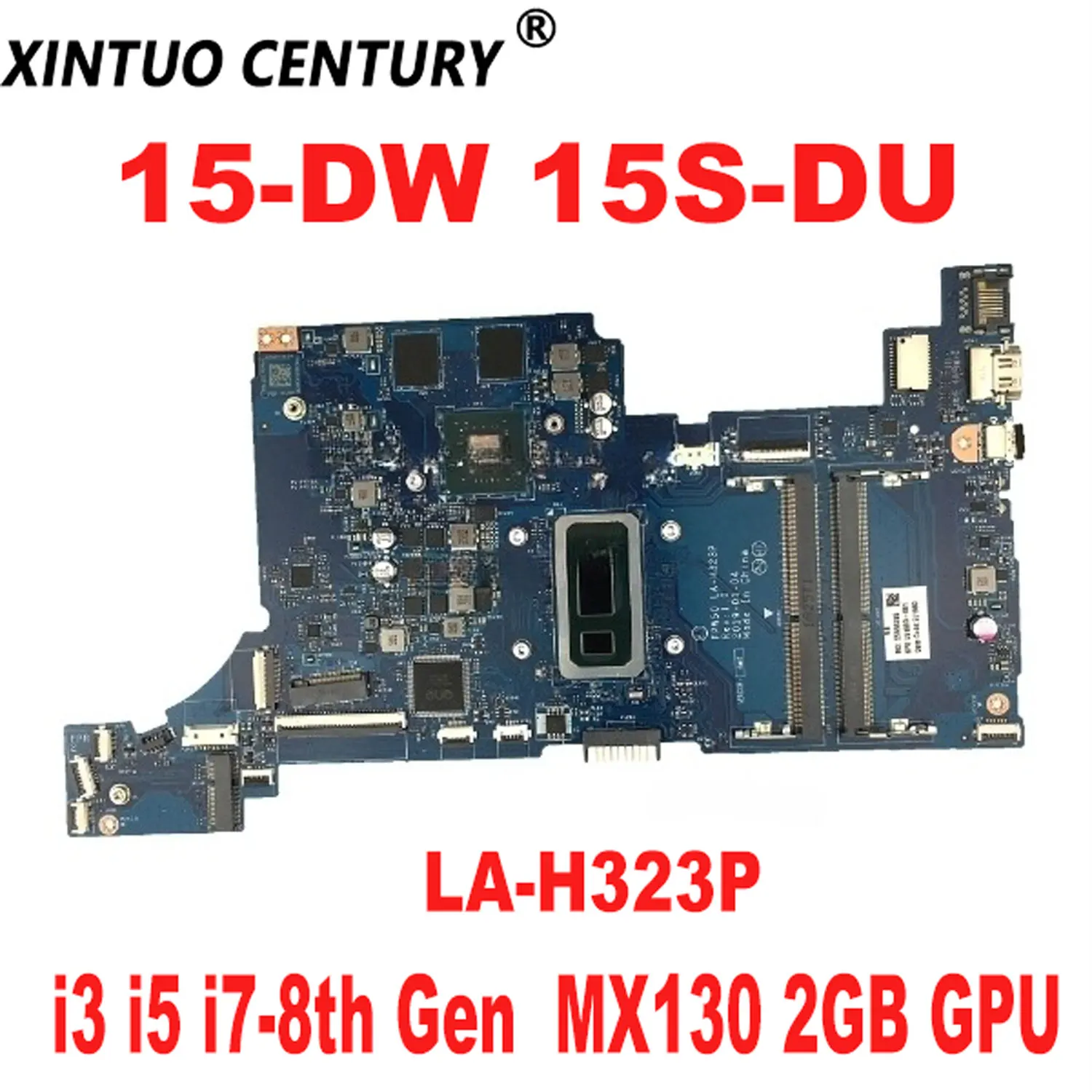 LA-H323P Motherboard for HP 15-DW 15S-DU 15S-DR Laptop Motherboard with i5 i7-10th Gen MX130 2GB GPU DDR4 100% Tested Working