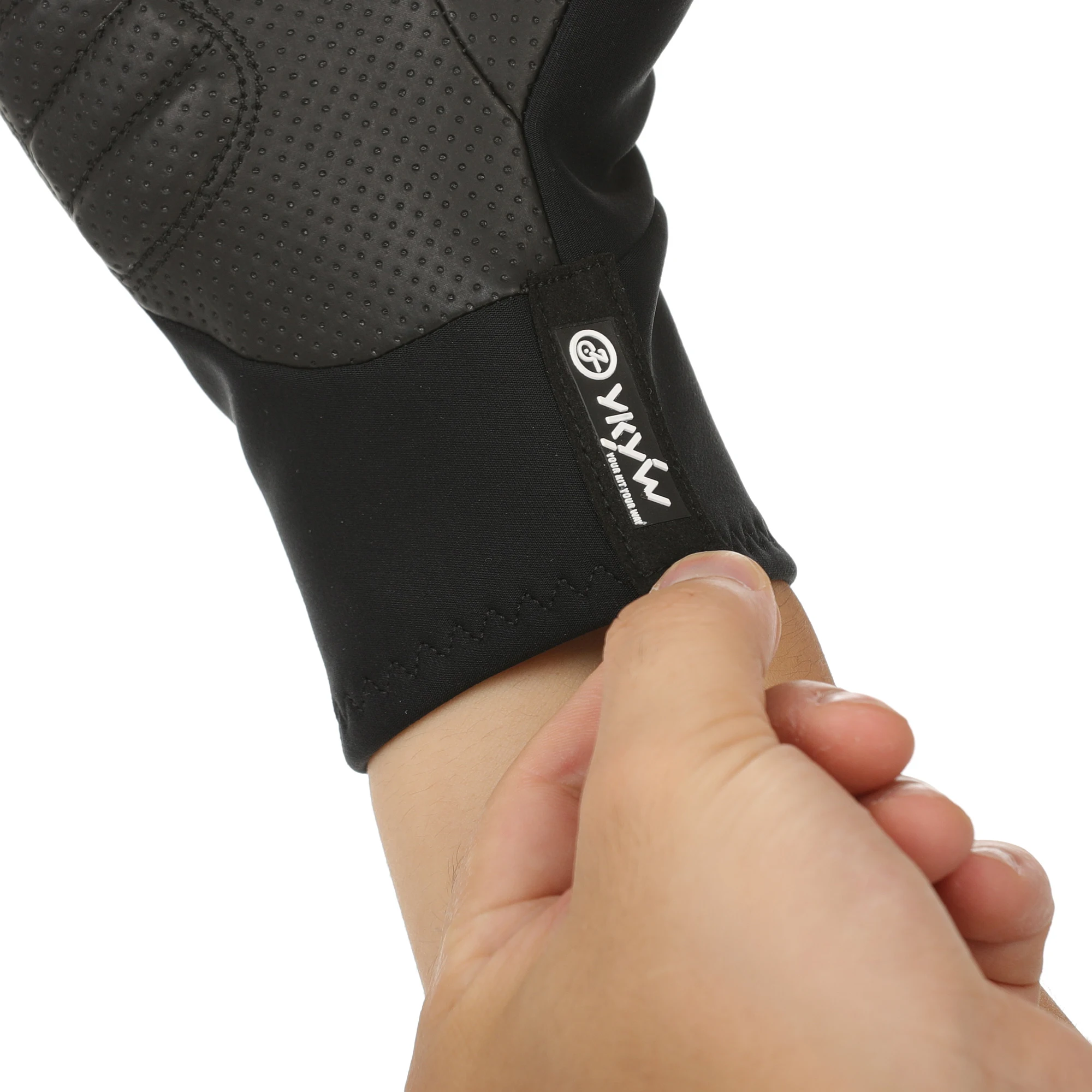 YKYWBIKE Touchscreen-Fahrradhandschuhe mit Vollfinger-Design, Fleece-Futter, winddicht, wasserabweisend, stoßdämpfend, für MTB und Rennrad – Detail 15