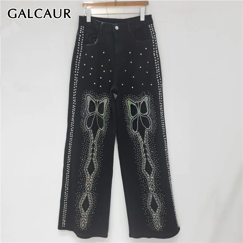 

GALCAUR черные сращенные бриллиантовые брюки-бабочки женские с высокой талией свободные темпераментные женские длинные брюки летний новый стиль мода