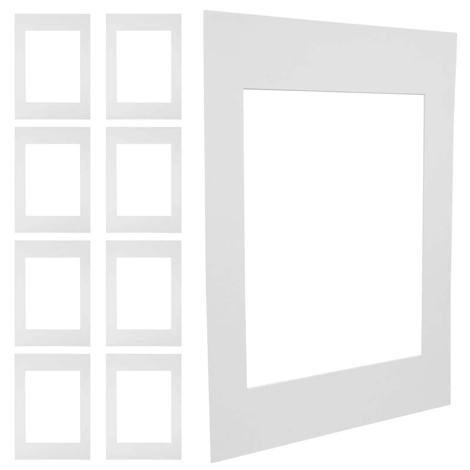 10 Piezas de Paspartú de Cartón Blanco para Marcos de Fotos, Apto para Fotos A4, Impresiones Artísticas, Manualidades, Exhibición de Fotos, Marcos de Fotos