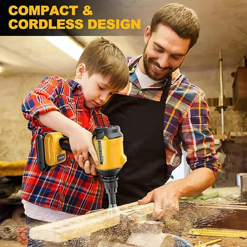 

Бесщеточный воздуходувка Dewalt, беспроводной пистолет для удаления пыли с насадкой, многофункциональный инструмент для надувания пыли (без аккумулятора)