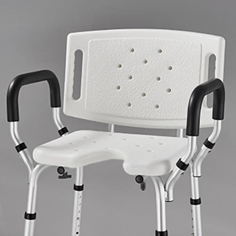 Taburete de altura ajustable para ancianos, silla plegable telescópica para baño, cocina y baño