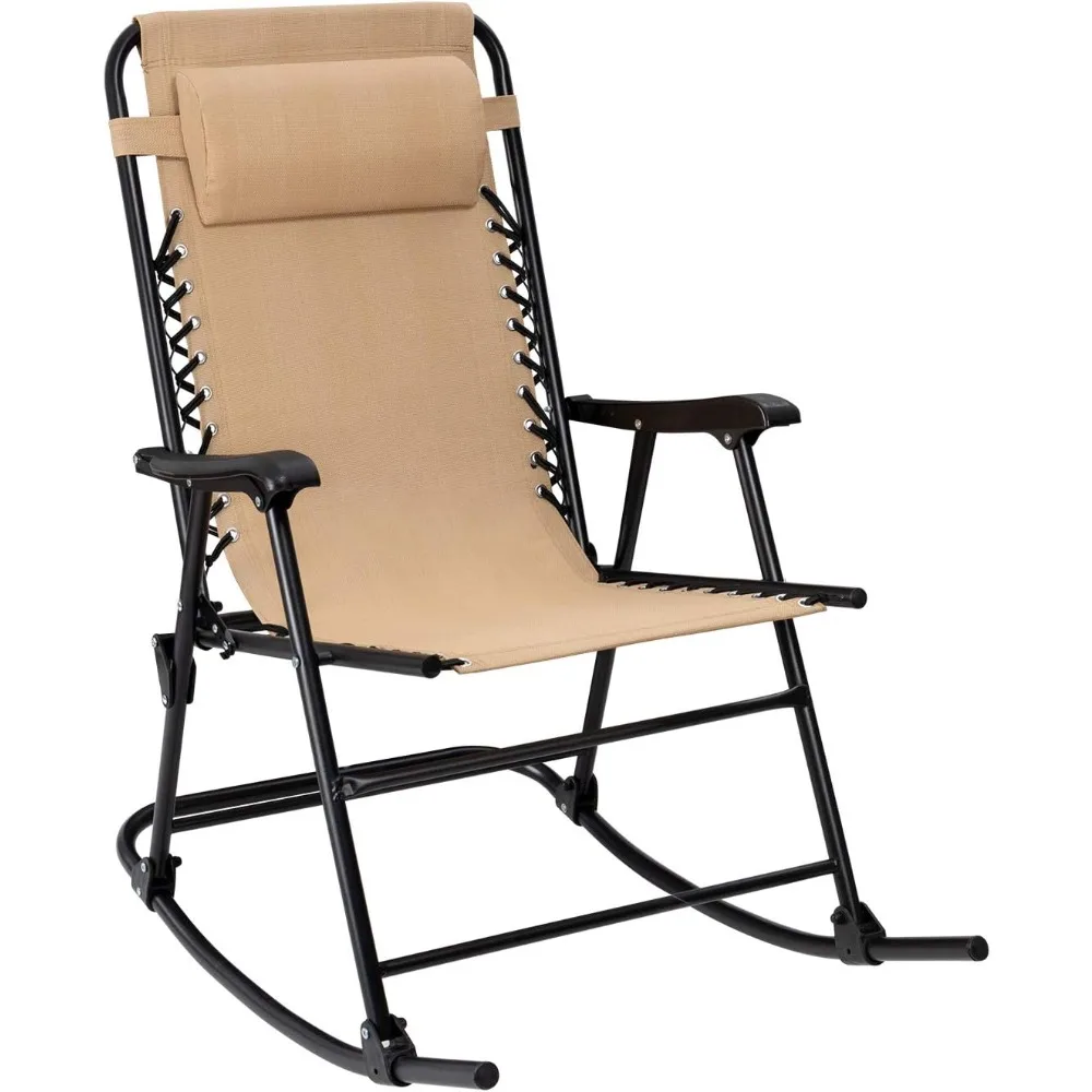

Patio Rocking Chair Zero Gravity Chair Outdoor Folding Recliner Foldable Lounge Chair Outdoor Pool Chair for Patio, Poolside