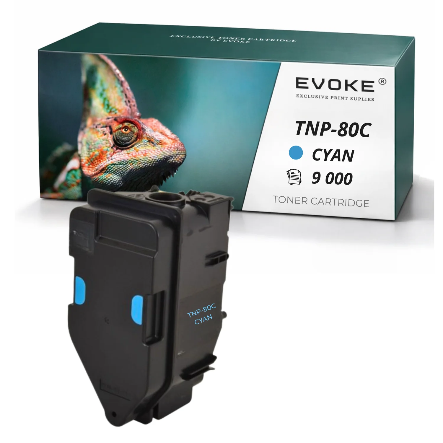 Evoke compatibele toner voor Konica Minolta Tnp80C/Tnp-80C Tnp80C/Tnp-80C Tnp-80C Tnp80C Tnp-80 Tnp80 Aajw452 cyaan 9000 pagina's Bizhub C3320 C3320I