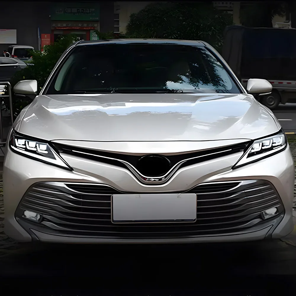 For Toyota Camry Overseas version 2018-2023 LED Auto Headlights Assembly Upgrade Demon Eyes front near lamp far lamp Accessories