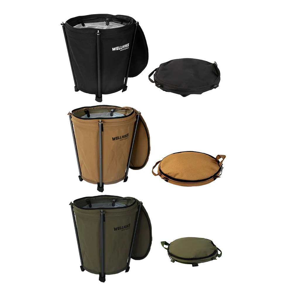 

20L Camping Trash Can Oxford Cloth Garbage Bin Large Capacity Garbage Bucket with Lid Portable Garbage Can for Camping Picnic