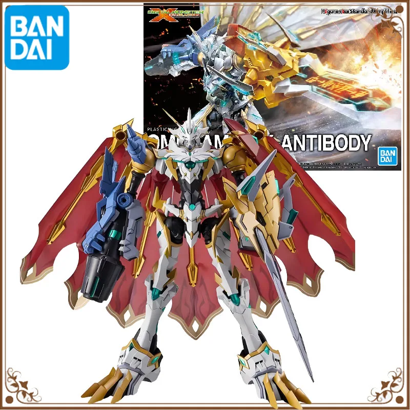 BANDAI ORIGINAL FIGURE-RISE STANDARD AMPLIFIED OMEGAMON X-ANTIBODY Anime Action Figures Toys For Boys GiftCollectible Model