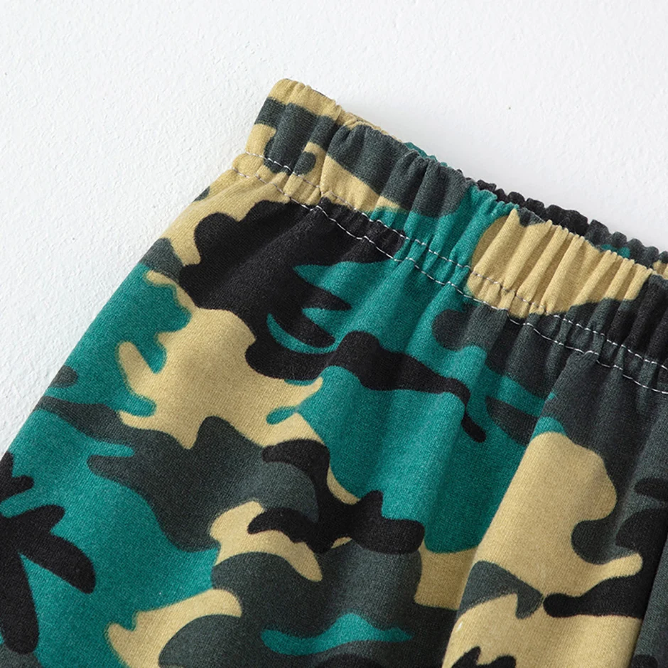 Kinder Multi-color Camouflage Coole Hübsche Sport Hosen Jungen Freizeit Training Harun Hosen Mädchen Joker Elastische Taille Hosen – Detail 7