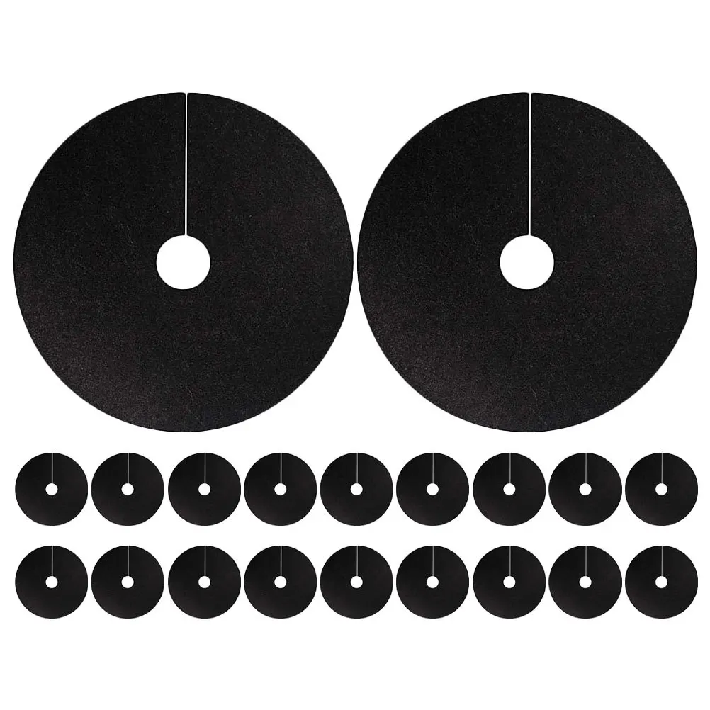 

20pcs Anti-Weed Fabric Ring 25Cm Plant Root Barrier Breathable Biodegradable Garden Protector For Cabbage Tree Mats Reusable