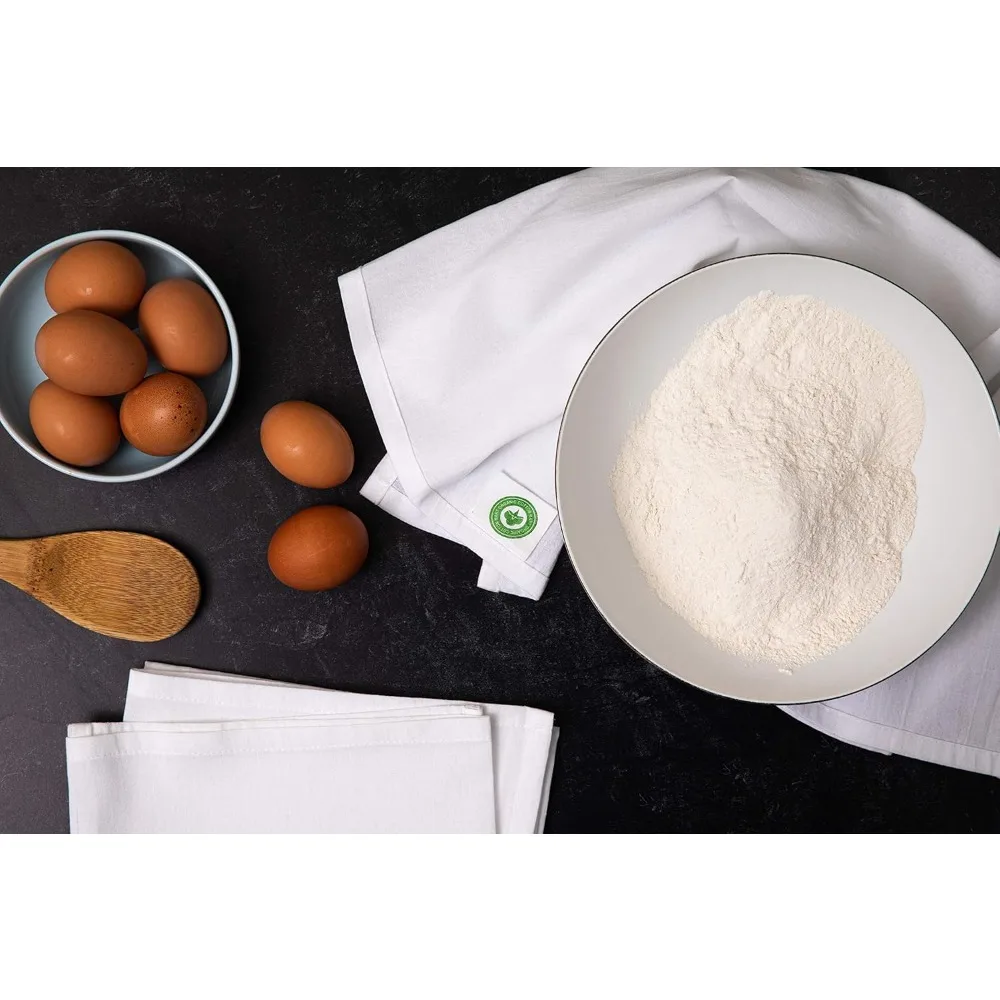 Toallas de cocina para saco de harina, paquete de 50, sin blanquear, totalmente natural, 100% algodón, toallas para saco de harina a granel, sin tóxicos y sin teñir