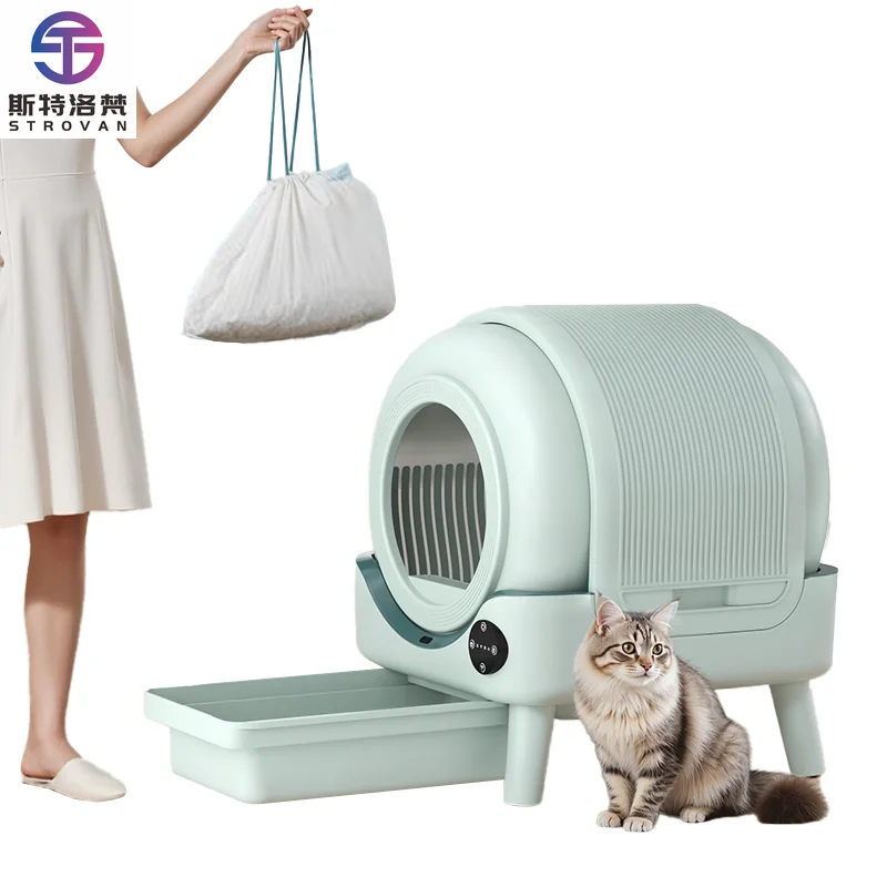 

App Control Auto Cat Box Robot Large Electronic Smart Cat Toilet Self Cleaning Automatic Cat Box