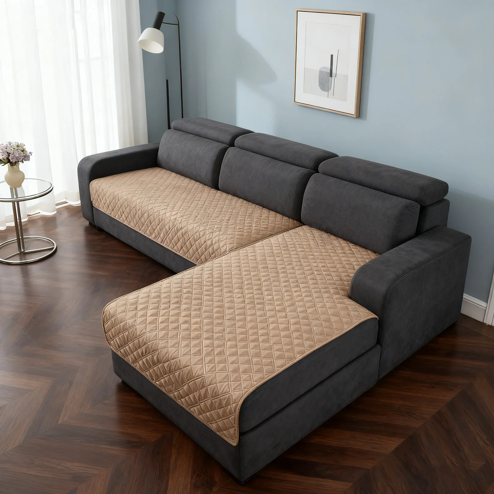 Pet Friendly Sofa Cushion Waterproof Washable Couch Protector for Dogs Cats Kid Living Room Furniture Cover Universal Slipcover