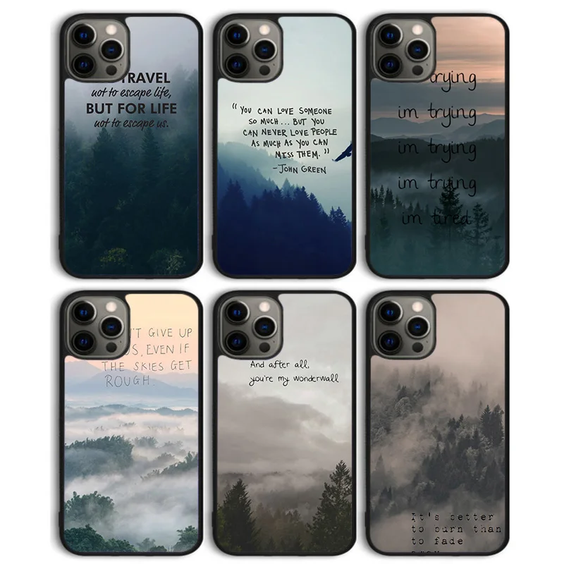 fog foggy mountains Phone Case Cover For iPhone 16 15 SE2020 6 7 8 plus 11 12 mini 13 14 pro max  coque