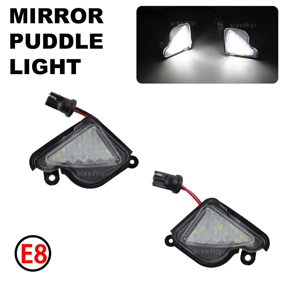 2Pcs LED Puddle Light Under Rearview Mirror Lamp Canbus Error Free For Skoda Octavia 3 2 5E 1Z Skoda Superb 3 2 B6 B8