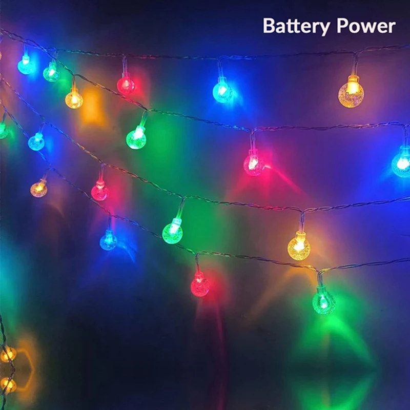 10/20/30/40Led Globe String Lights Fairy Lights Battery Operated String Lights Waterproof For Party Patio Garden Christmas Decor