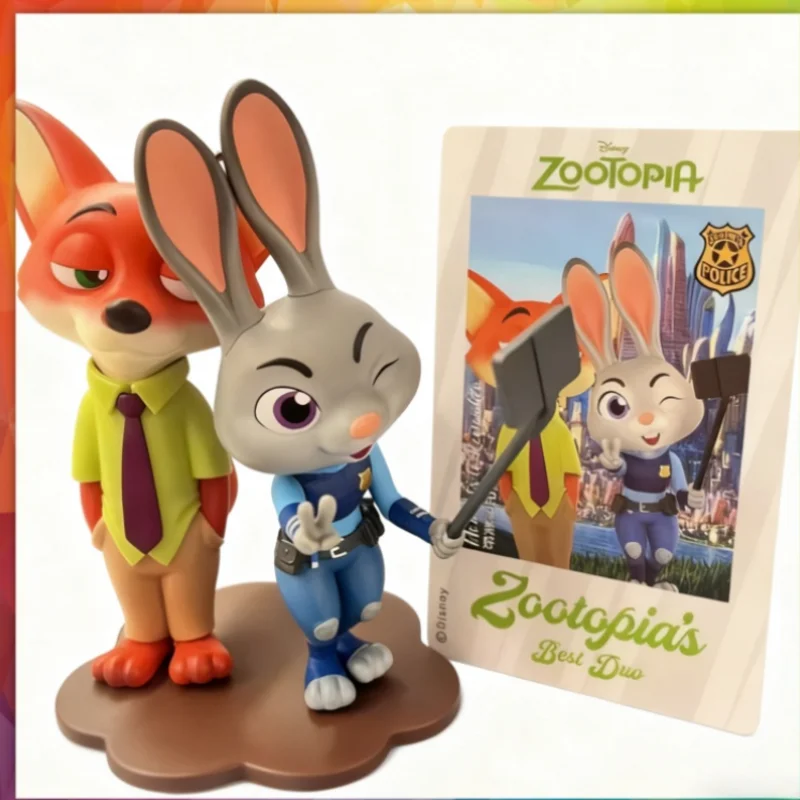MINISO Disney Zootopia سلسلة تعاونية على شكل مدينة حيوانات صندوق أعمى تمثال لطيف هدية ألعاب قابلة للجمع