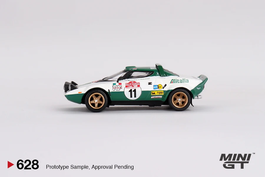 MINIGT 1/64 Lancia Stratos HF 1975 Rally Sanremo Winner #11 MGT00628-CH Cars Alloy Diecast Model Kids Xmas Gift Toys for Boys