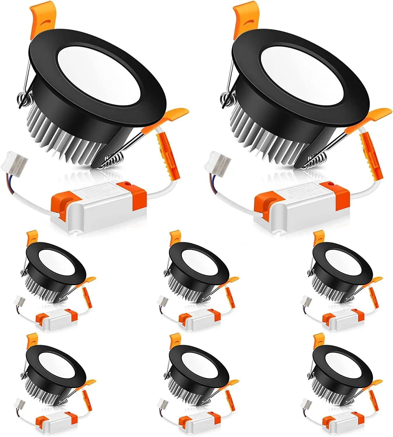 8 Pack LED Lights 2.5 Inch LED Recessed Lighting Dimmable Downlight, 3W Warm White, CRI80, Ceiling Light with LED Driver
