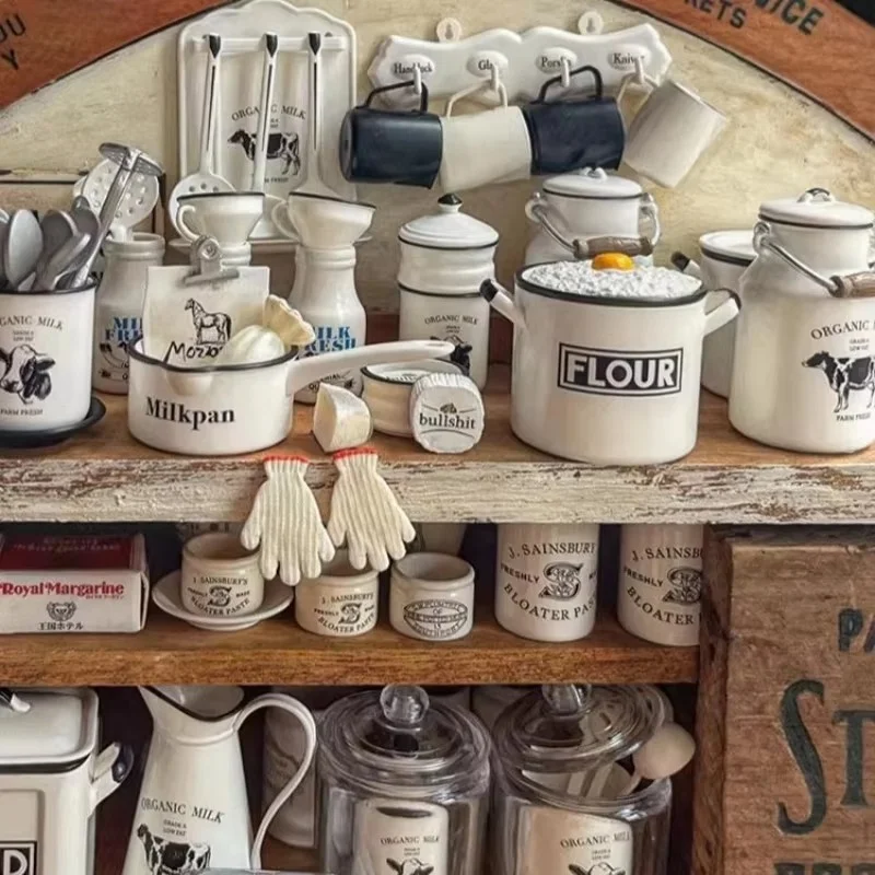 

1:6 кухонный миниатюрный горшок, чайник, банка для специй, крючок, коробка для хранения, модель кукольного домика, мебельные аксессуары, Bjd Blyth Soldier Lol, реквизит