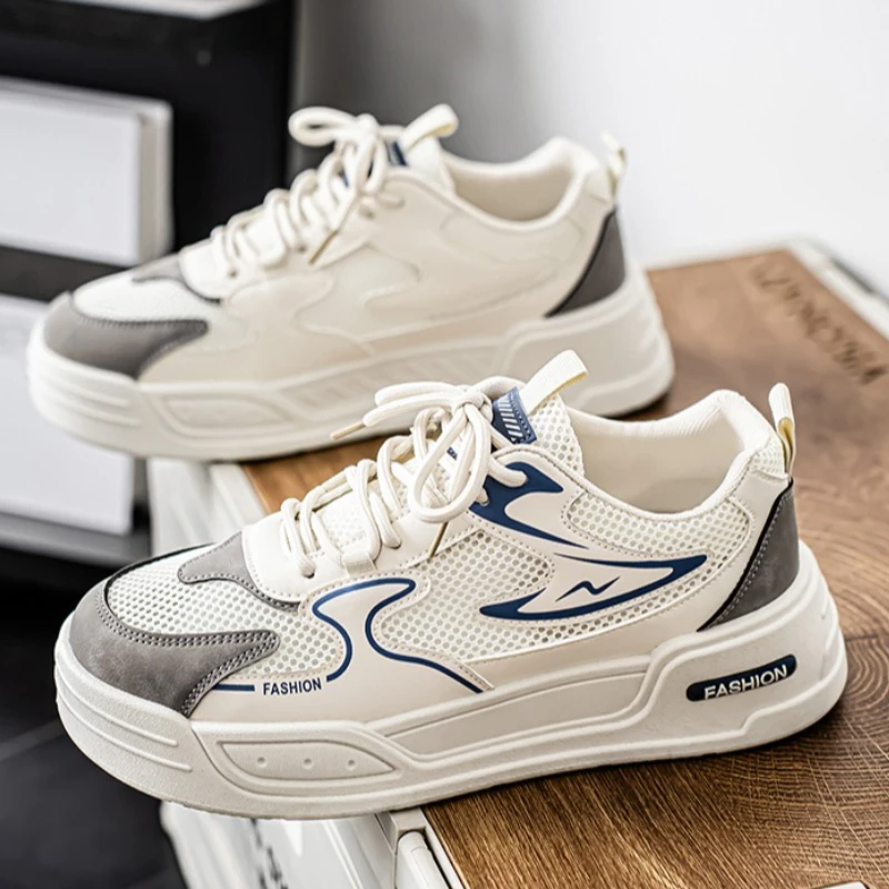 

Summer Breathable Mesh Men's Multi-color Soft-soled Low-top Round-toe Lace-up Fashionable Casual Student Sports Board Shoes