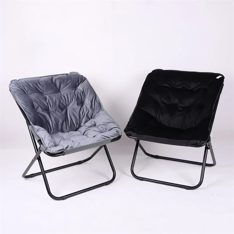 

Modern Metal Balcony Bedroom Lazy Chair Home Foldable Backrest Recliner Office Lunch Break Nap Leisure Sofa Chair