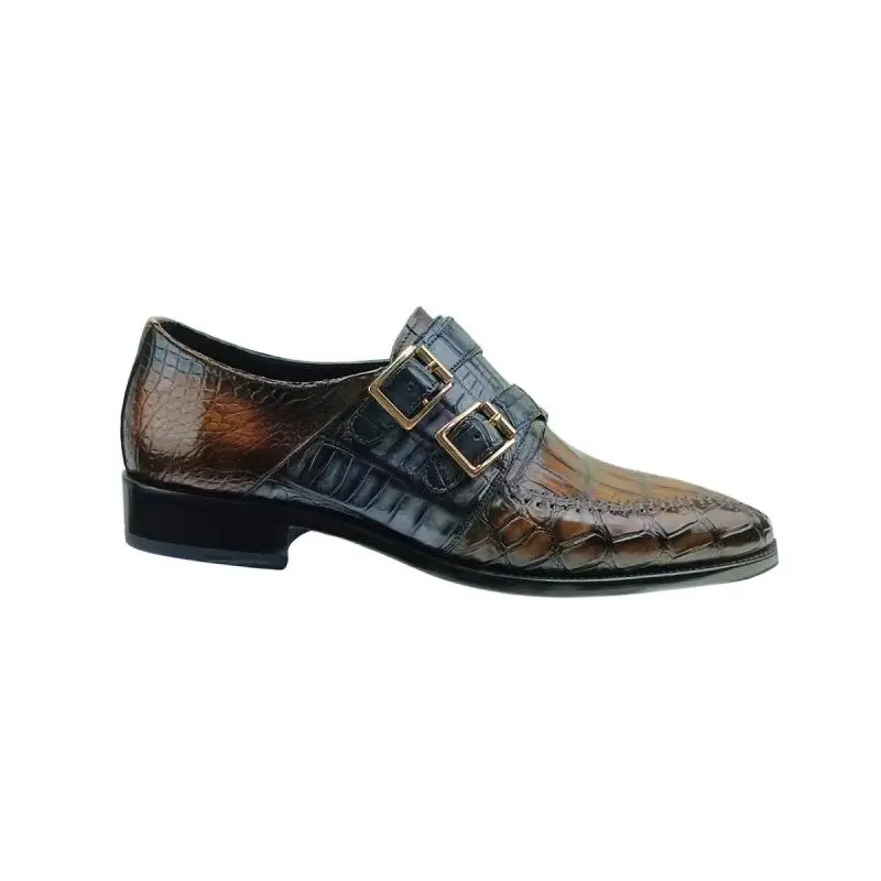 2024new arrival Fashion Crocodile Skin causal shoes men,male Genuine leather Shoes PDD253