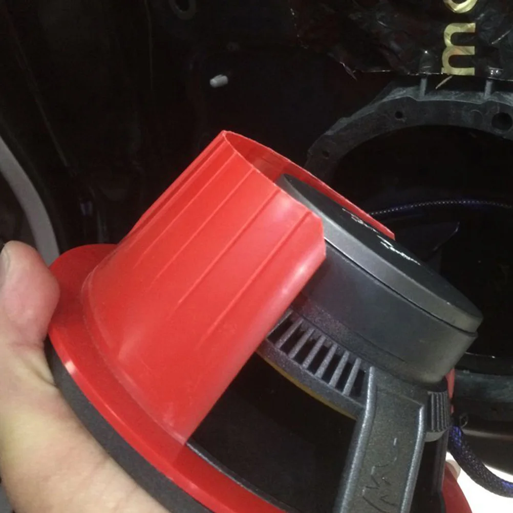 

4pcs 6.5Inch Waterproof Cover For Car Audio Abs Ultra-Thin Protection Pad Auto Speaker Cover Car Speaker Washer Rings