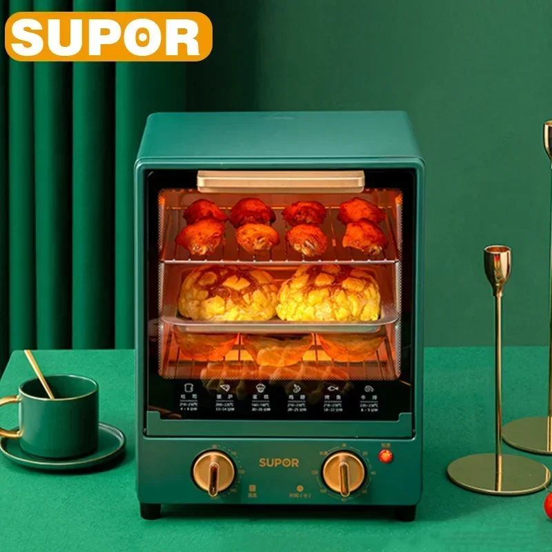 SUPOR Electric Oven Household Baking Small Oven Multifunctional Automatic Cake 15L Large Capacity Portable Kitchen Appliance220V