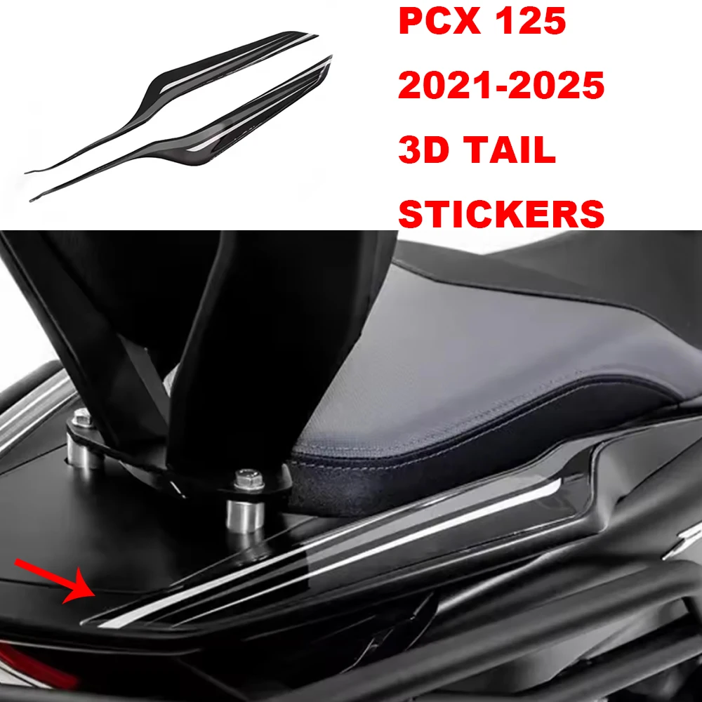

For Honda PCX 125 PCX125 2021-2025 Motorcycle Accessories 3D Stickers Tail Kit Epoxy Resin Sticker Protection Stickers Kit