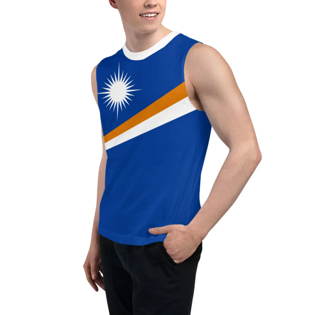 Sleeveless T-shirt Marshall Islands 3D Men's Boys Tshirt Gyms Tank Tops Fitness Joggers Basketball Training Vest
