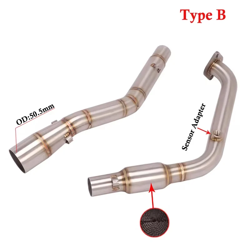 Tuyau d'échappement de moto sans lacet pour Yamaha YZF R15 R125 V3 V4 YZF-R15 MT-15 2020 - 2023 silencieux avant tuyau de liaison intermédiaire