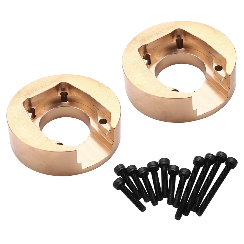 2Pcs 110G Brass Counterweight Balance Weight for CR3.4 KHAMBA CR1.8 Yucatan RC Crawler Car Upgrade Parts