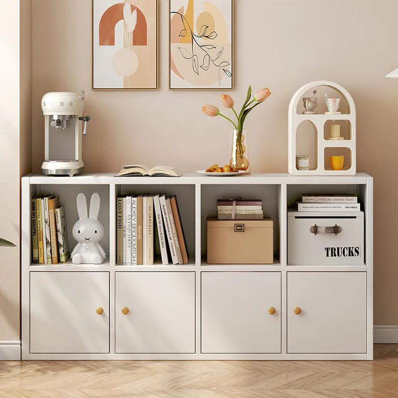 Modern Bookshelf Home Living Room Multi-layer Floor Storage Display Rack Classroom Multi-grid Toy Picture Book Storage Cabinet