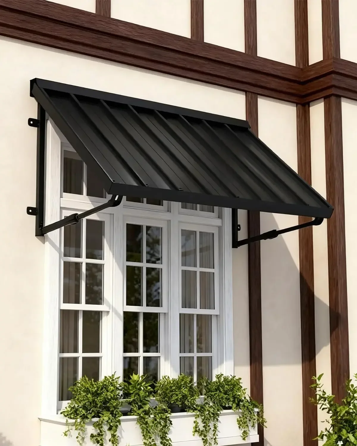 

Металлический навес для входной двери, 54x24 дюйма, регулируемый по углу, для патио, уличный тент-навес для защиты от солнца