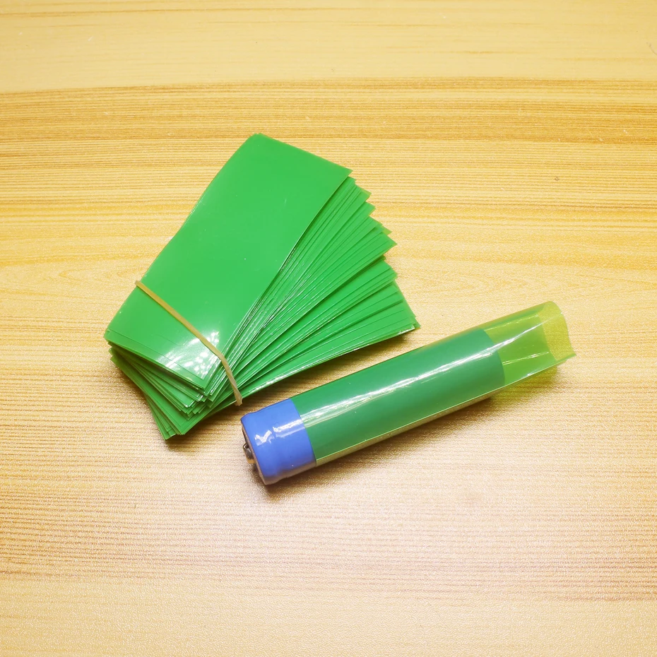 100pcs/lot Lithium battery packaging tube 14500 18650 21700 32650 Battery pack PVC heat shrink tube battery skin shrink film