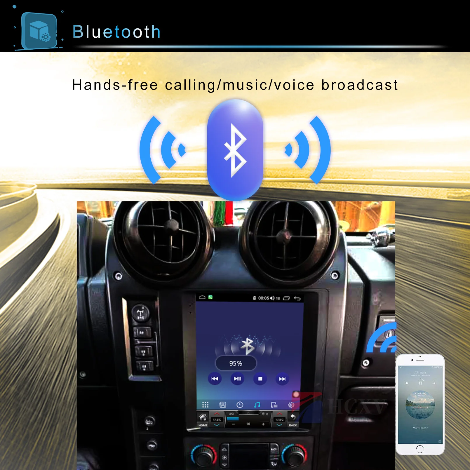 Tela vertical do estilo de tesla android para hummer h2 9.7 polegada reprodutor multimídia carro navegação gps unidade de cabeça rádio auto estéreo