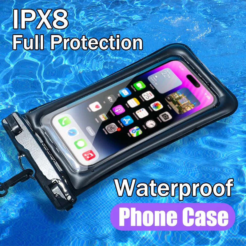 Airbag Waterproof Swim Bag For iPhone 15 13 14 Pro Max For Samsung Galaxy S24 S23Ultra Floating Phone Case Protecting Cover