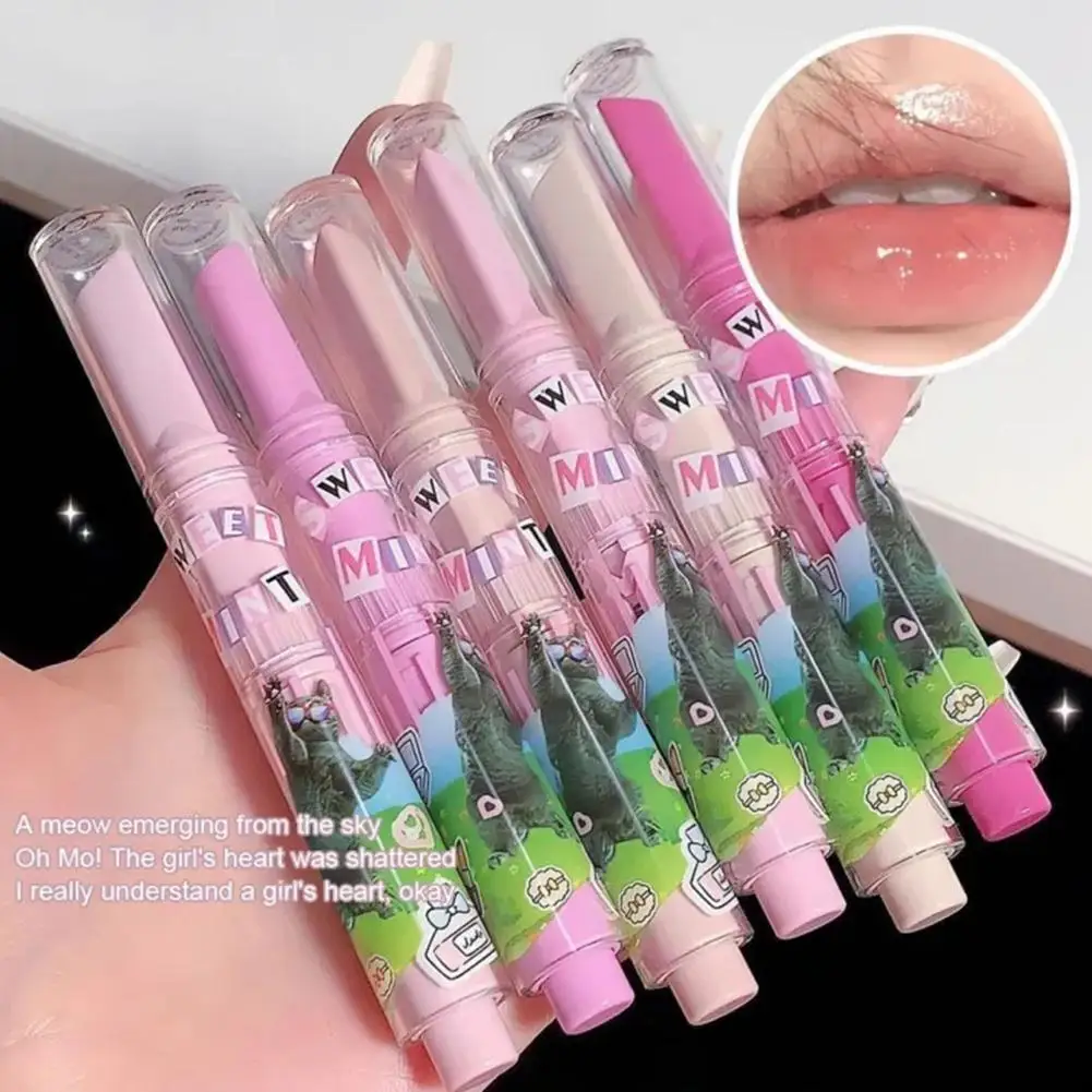 Flower Love Mirror Water Lip Gloss For Women Glossy Glass Love Heart Shape Lipstick Waterproof Crystal Jelly Plumper Lip Gl H0s4